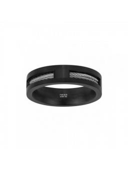 Bague Homme Phebus Acier Et Câble 15-0327-58 - Taille 58