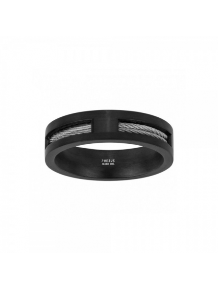 Bague Homme Phebus Acier Et Câble 15-0327-58 - Taille 58