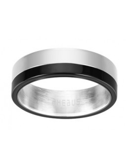 Bague Acier Ceram Noir