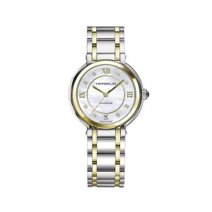 Montre Femme HERBELIN Galet Nacre Blanc Acier PVD Or - 17430BT59