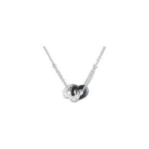 Collier Unisexe Ultimate Double Coeur Argent 925/1000 - Acc003N