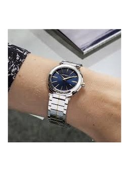 Montre Femme HERBELIN Newport Slim Bleu Acier PVD Or - 16922/BT15