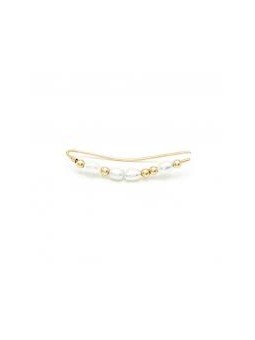 Une Boucle D'Oreille Climber Grain De Riz Simple Perles De Culture