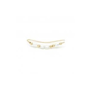 Une Boucle D'Oreille Climber Grain De Riz Simple Perles De Culture
