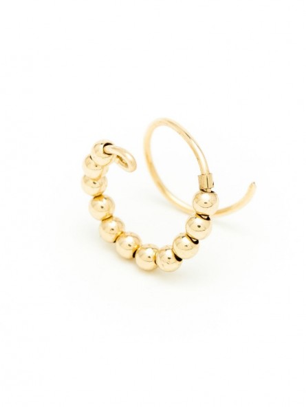 Boucles D'Oreilles Une Boucle D'Oreille Anneau Double - Fruits D'Or 7Fodb100Dt - Marque Yay  Plaqué Or - Couleur Jaune -