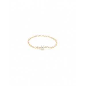 Bague Chaînette Yay Stella Plaqué Or Jaune - Perle Culture - T52 2Stsi101S