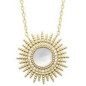 Collier Avec Pendentif Soleil Et Nacre - Plaqué Or