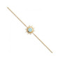 Bracelet Soleil Et Pierre Bleue - Plaqué Or