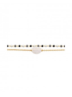 Bracelet Maille Fantaisie - Plaqué Or