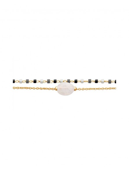 Bracelet Maille Fantaisie - Plaqué Or