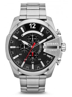 Diesel - Montre Homme Mega Chief - Cadran noir - Bracelet acier - Ref DZ4308