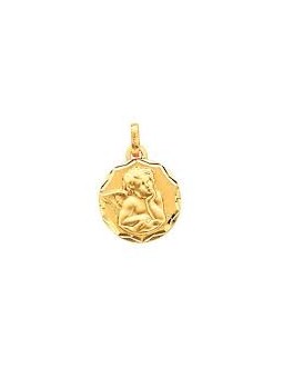 Pendentif Med Ange Rnde 1000747 - Marque Collection Elsass Bijouterie  Or 750/1000 - Couleur Jaune -