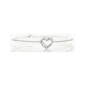 Bracelet "2 Coeurs" Argent C2031 - Marque Collection Elsass Bijouterie  Argent 925/1000 - Couleur Blanc Oxyde De Zirconium