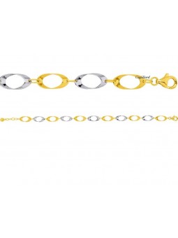 Bracelet Or750 Jaune Blanc
