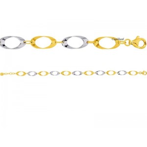 Bracelet Or750 Jaune Blanc