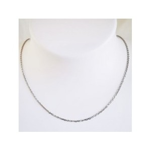 Collier Chaîne Forçat Or Blanc F40Gr/50 - Marque Collection Elsass Bijouterie  Or 750/1000 - Couleur Blanc