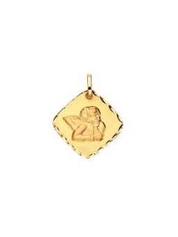 Pendentif Medaille Ange Losange 1000744 - Marque Collection Elsass Bijouterie  Or 750/1000 - Couleur Jaune -