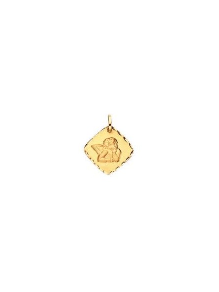 Pendentif Médaille Ange Losange 1000744 - Marque Collection Elsass Bijouterie  Or 750/1000 - Couleur Jaune -