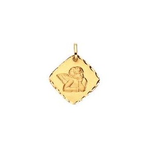 Pendentif Medaille Ange Losange 1000744 - Marque Collection Elsass Bijouterie  Or 750/1000 - Couleur Jaune -