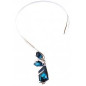 Collier De Art Collection Torque Ajustable Laiton Plaque Argent Rhodie