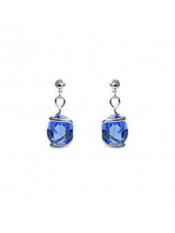 Boucles D'Oreilles Ovale Collection Boucles D'Oreilles Ajustable Laiton Plaque Argent Rhodie