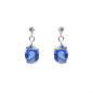 Boucles D'Oreilles Ovale Collection Boucles D'Oreilles Ajustable Laiton Plaque Argent Rhodie