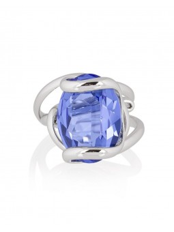 Bague Ovale Collection Bague Ajustable Ajustable Laiton Plaque Argent Rhodie