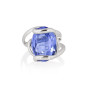 Bague Ovale Collection Bague Ajustable Ajustable Laiton Plaque Argent Rhodie