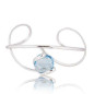 Bracelet Riflessi Bracelet Ajustable Laiton Plaque Argent Rhodie
