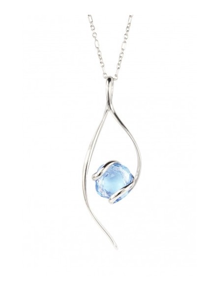 Collier Riflessi Collier 45 Cm _ 50 Cm Laiton Plaque Argent Rhodie