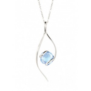 Collier Riflessi Collier 45 Cm _ 50 Cm Laiton Plaque Argent Rhodie