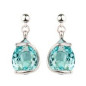 Boucles D'Oreilles Rhodium Candy Light Turquoise Boucle Courtes E1