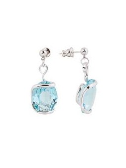 Boucles D'Oreilles Bo Rhod Ovale Light Tuequoise