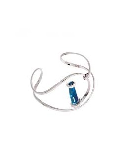 Bracelet Rhodium S Stamattite Bermuda Bluu Bracelet Rhsstbbbr1 - Marque Marazzini  Laiton - Couleur Blanc Cristaux Swarovski