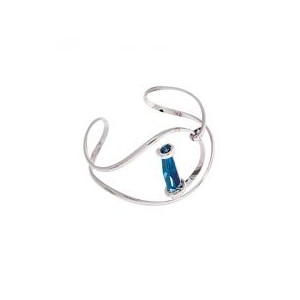 Bracelet Rhodium S Stamattite Bermuda Bluu Bracelet Rhsstbbbr1 - Marque Marazzini  Laiton - Couleur Blanc Cristaux Swarovski