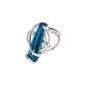 Bague Femme Marazzini Laiton Rhodium Stalactite Bermuda Bleu Blanc Cristaux Swarovski S - Rhsstbbrdw