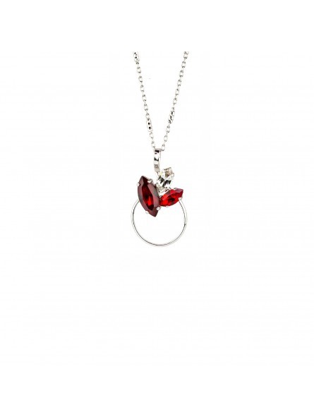 Collier Eve Collection Collier 45 Cm _ 50 Cm Laiton Plaque Argent Rhodie
