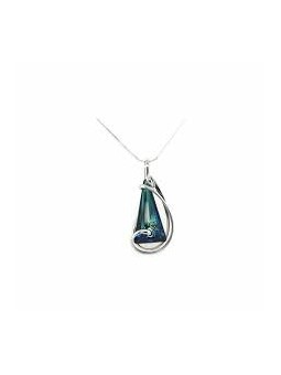 Collier Femme Marazzini Rhodium Spike Bermuda Bleu Laiton Cristaux Swarovski - Rhsskbbcdi