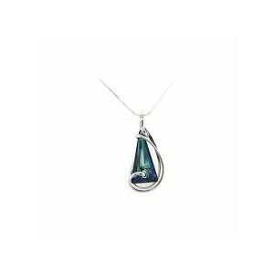 Collier Femme Marazzini Rhodium Spike Bermuda Bleu Laiton Cristaux Swarovski - Rhsskbbcdi