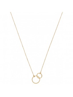 Collier 2 Anneaux 40 Cm, Or Jaune 9K 1010292 - Marque Collection Elsass Bijouterie  Or 375/1000 - Couleur Jaune -