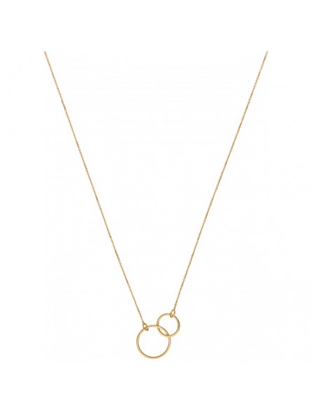 Collier 2 Anneaux 40 Cm, Or Jaune 9K 1010292 - Marque Collection Elsass Bijouterie  Or 375/1000 - Couleur Jaune -