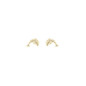 Boucles D'Oreilles Dauphins Or Jaune 9K 1010569 - Marque Collection Elsass Bijouterie