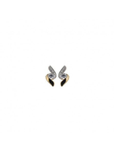 Boucles D'Oreilles 9K - 1014966 1014966 - Marque Collection Elsass Bijouterie   - Couleur Bicolore - Oxyde De Zirconium
