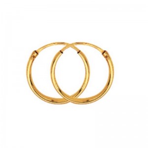 Boucles D'Oreilles Créoles Fil 1 Ø12 Mm 1005167 - Marque Collection Elsass Bijouterie  Or 375/1000 - Couleur Jaune -