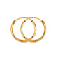 Boucles D'Oreilles Créoles Fil 1 Ø12 Mm 1005167 - Marque Collection Elsass Bijouterie  Or 375/1000 - Couleur Jaune -