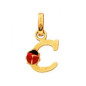 Pendentif Pendentif '' C'' Coccinelle 1006820 - Marque Collection Elsass Bijouterie  Or 375/1000 - Couleur Jaune -