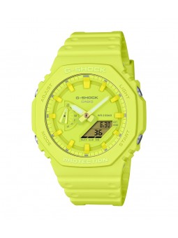 Casio - Montre G-Shock bracelet résine vert fluo - Ref GA-2100-9A9ER