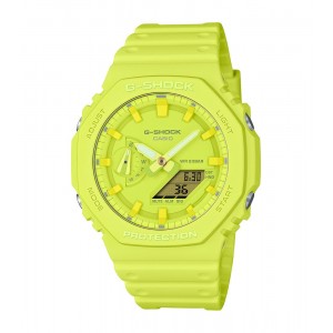 Casio - Montre G-Shock bracelet résine vert fluo - Ref GA-2100-9A9ER