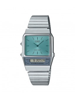 Casio - Montre vintage acier cadran bleu - Ref AQ-800EC-2AEF