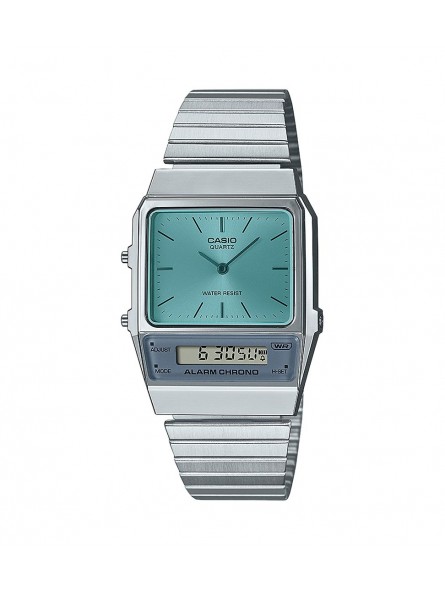 Casio - Montre Homme - Cadran bleu - Affichage anadigital - Ref AQ-800EC-2AEF